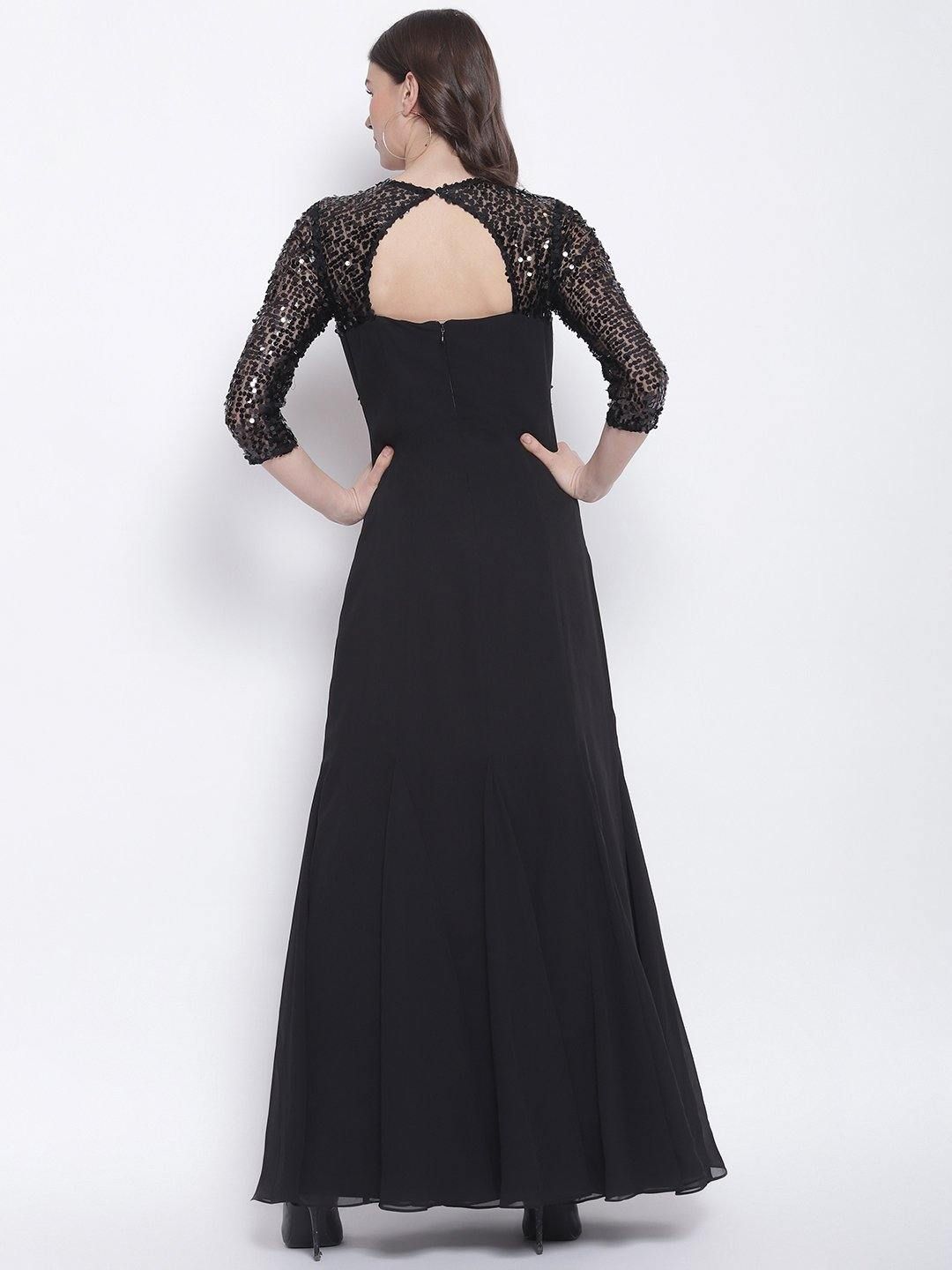 Buy Black Net Girls Gown (NFG-189) Online